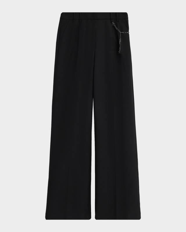 Steven Pleated Wide-Leg Pants